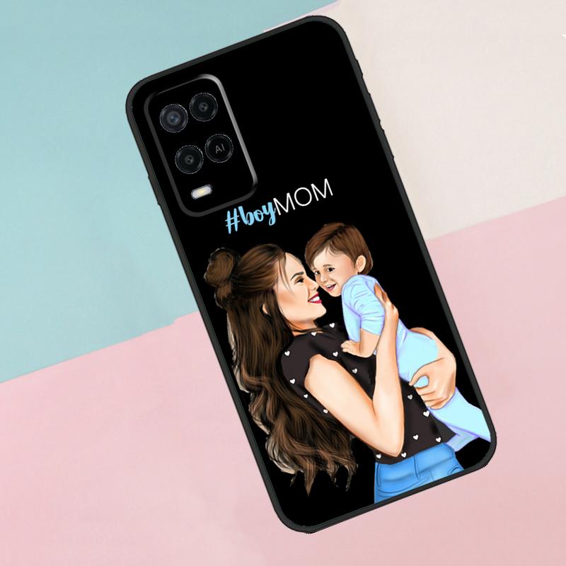 Super Dad Mom Baby Girl Twin For Oppo A16 A76 A96 A15 A80 A60 A40 A94 A54 A98 A78 A18 A38 A58 A17 A77 A74 A57S Phone Case