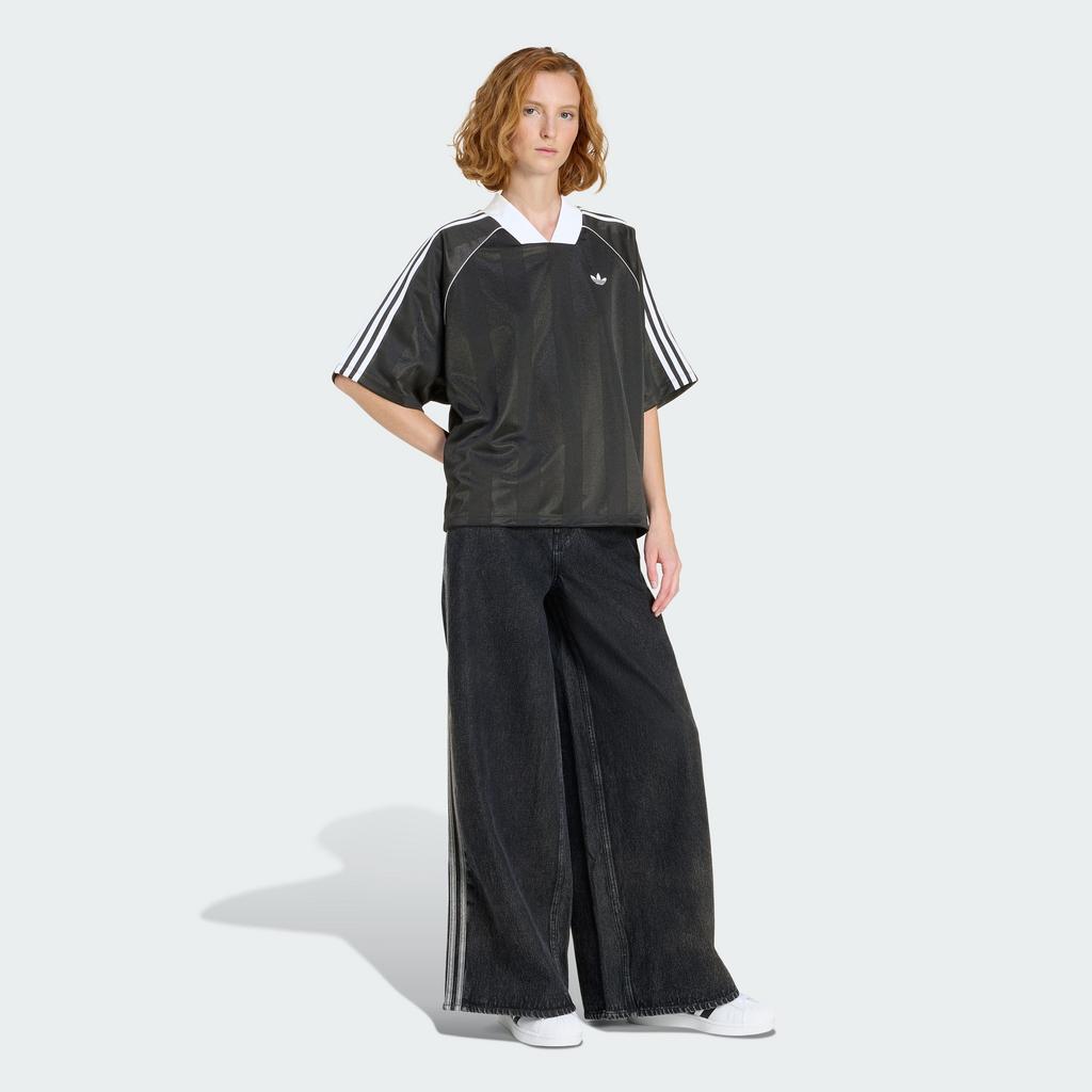 ADIDAS 3-Stripe Jacquard T-Shirt - Black:White / Kd2904