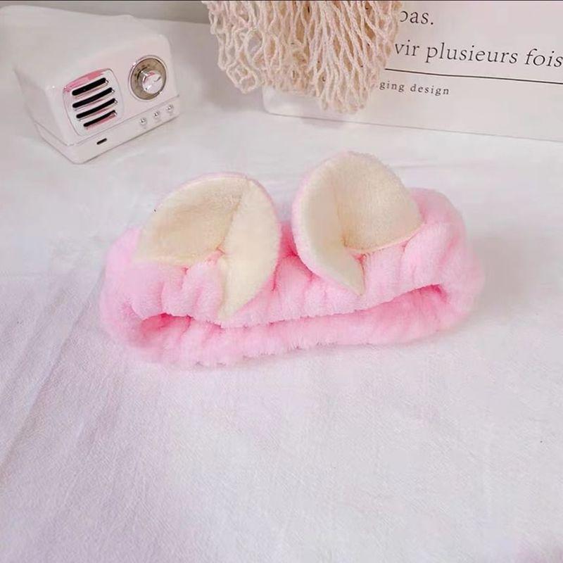 Honeyfluff - Chenille Animal Ear Face Wash Headband