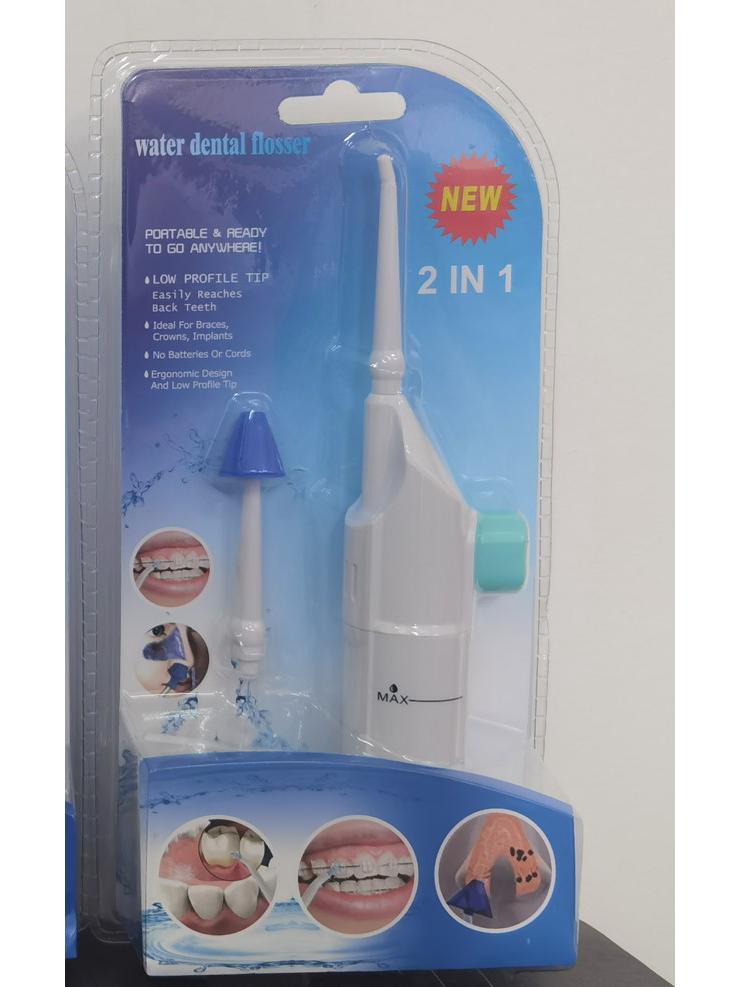 High-Pressure Dental Irrigator: IPX7 Waterproof Manual Water Flosser & Teeth Cleaner
