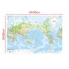 World Map-Geographical Map with Cities,Indoor/Outdoor,Backdrop,Wall Art Poster ,Learning Teaching Supplies,Travel Supplies