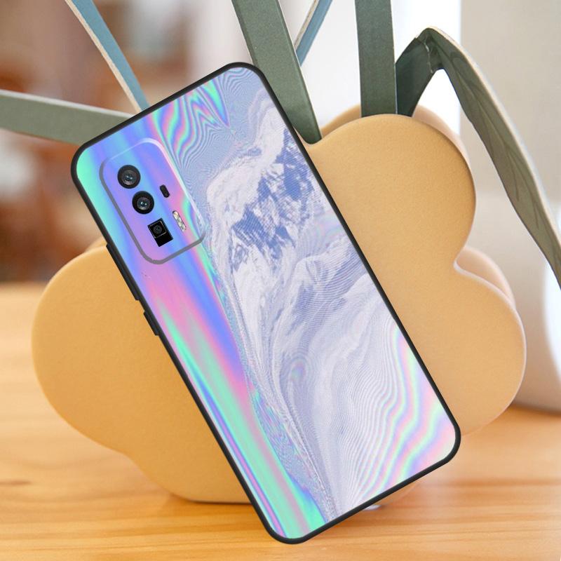 Rainbow Holographic Iridescence Case For POCO F6 Pro X6 X5 X3 F3 F5 M6 M5s Xiaomi 13T Pro 11T 12T 12 13 Lite 14 Ultra Cover