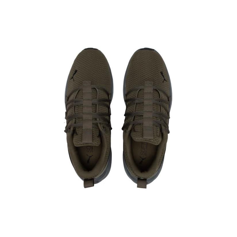 Puma Scarpe da Corsa Basse da Uomo Green Black Softride 377671-13