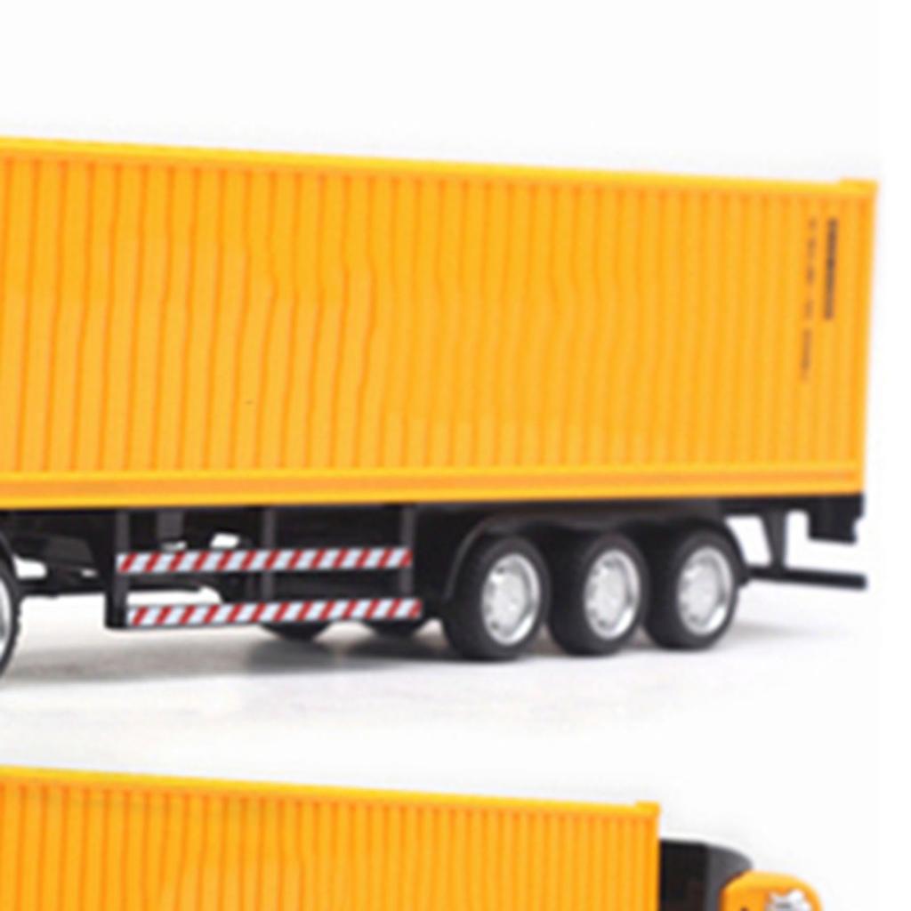 Pull Back Container Truck Toy High Simulation Plastic Alloy Container Truck Model for Boys Girls