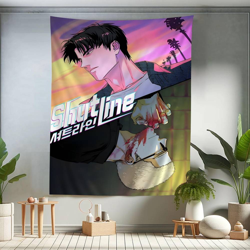 

Постер Shutline Cool Jake And ShinU Аниме Гобелен Хиппи Цветок Настенные Ковры Декор Комнаты в Общежитии Дешевый Хиппи Настенный Декор 74x94cm(29x37in)