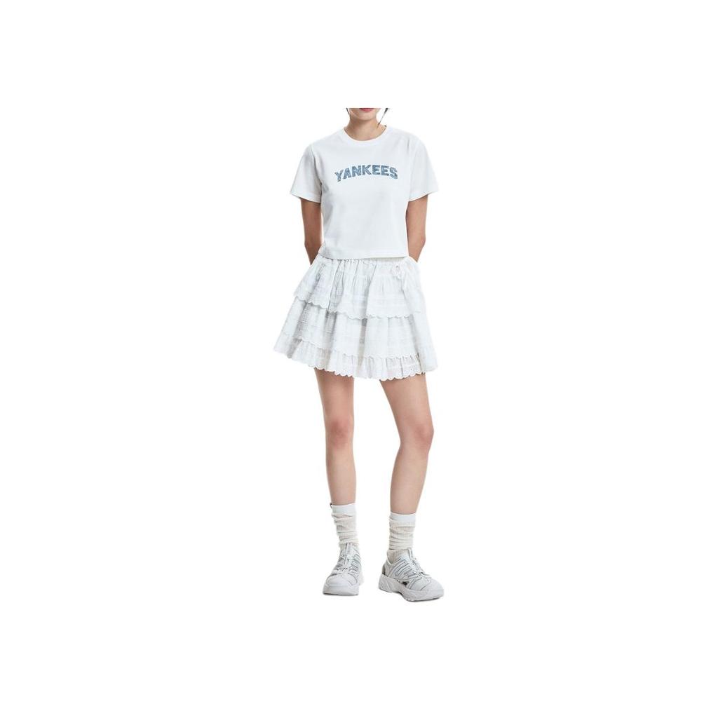 New MLB T Shirts Women's White 3FTSM0553-50IVS