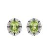 Natural Color Treasure Crystal Stone Topaz Earrings S925 Sterling Silver Non-fading Stud Earrings Women's Garnet Olivine Elegant Women's Jewelry