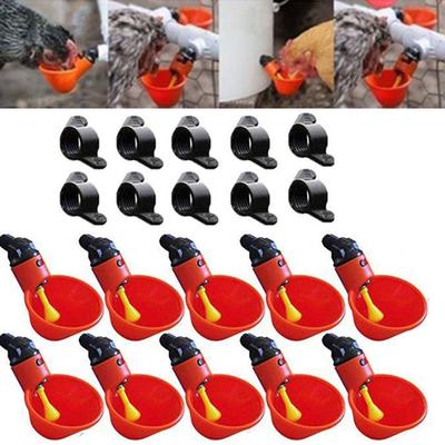 10Pcs Feed Automatic Bird Coop Poultry Chicken Fowl Drinker Water Drinking Cups