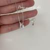 S925 Sterling Silver Rhombus & Circle Necklace for Girls - Elegant Light Luxury Versatile Clavicle Chain.