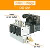 3V110-06-NC Normally Close Electromagnetic Solenoid Valve Block With Muffler Fitting Base Manifold DC12v 24v AC 110v 220v 3 Port