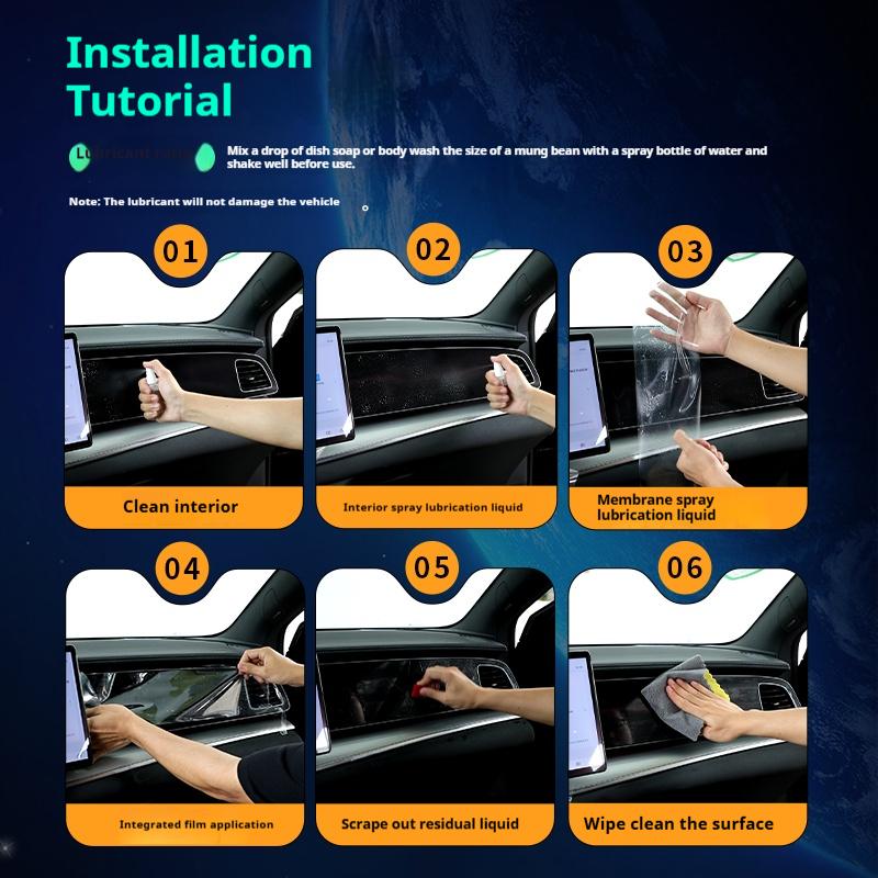 Para Cadillac CT5 2025 2024 Accesorios de interior de coche película transparente TPU Panel de cambios Consola central Antiarañazos resistente Pegatina