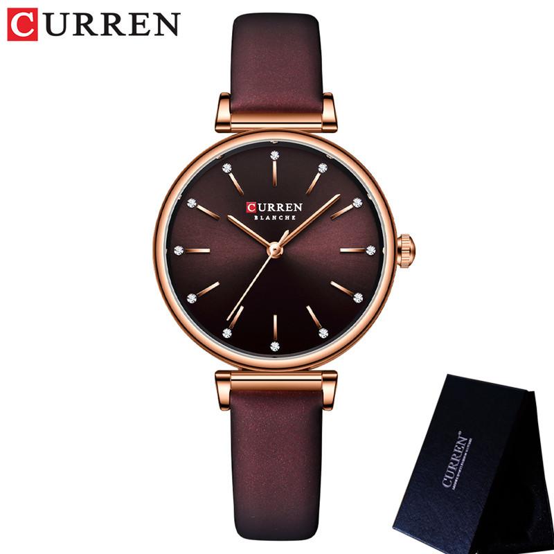 CURREN Women Watch Top Brand Luxury Blue Female Waterproof Clock Stainless Steel Bracelet Fashion Simple Ladies Wristwatch 9081
