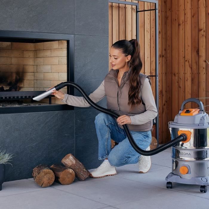 Aspirateur eau et poussière zeegma zonder pro multi - cuve inox 25l - filtre hepa - 1600w