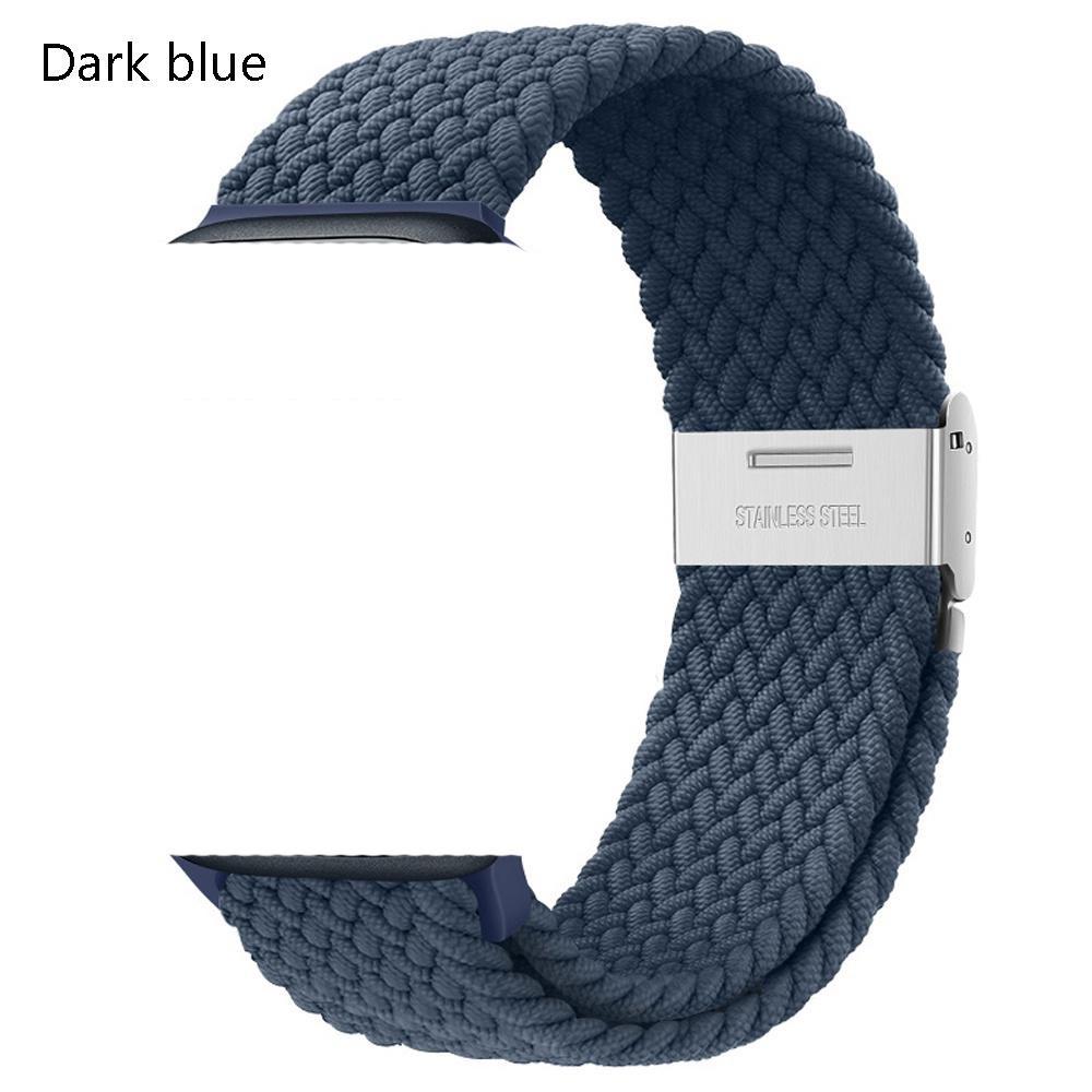 

Эластичный нейлоновый ремешок для ремешка для часов 49, 45, 41, 40, 42, 38 мм, регулируемый спортивный браслет с металлической пряжкой для часов Ultra Serie8 SE 6, 7, сменный ремешок для часов 42/44/45/49MM темно-синий