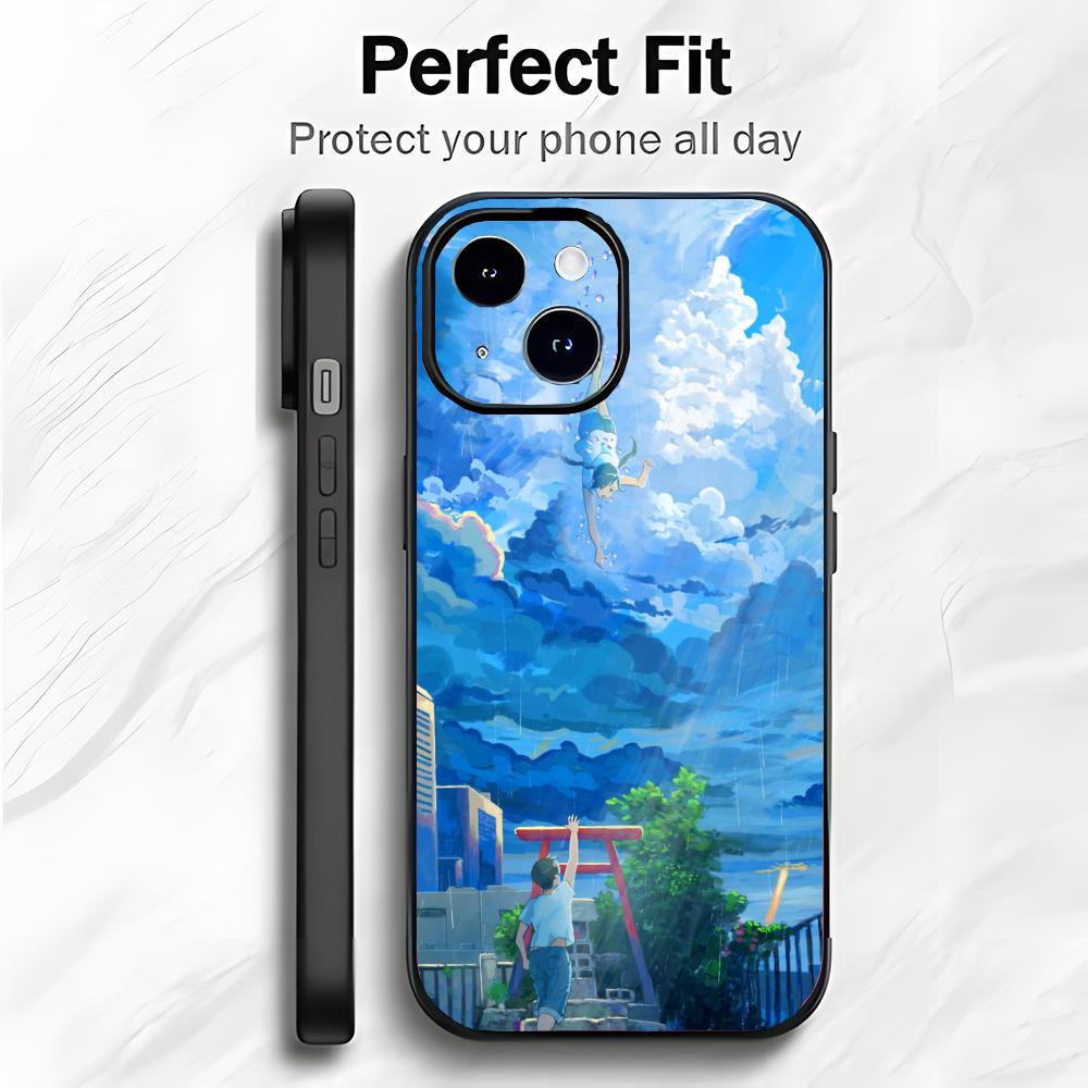 Romantic Anime W-Weathering With You Phone Case Phone Case Soft Packaging Lightweight For iPhone17 16 15 14 13ProMax