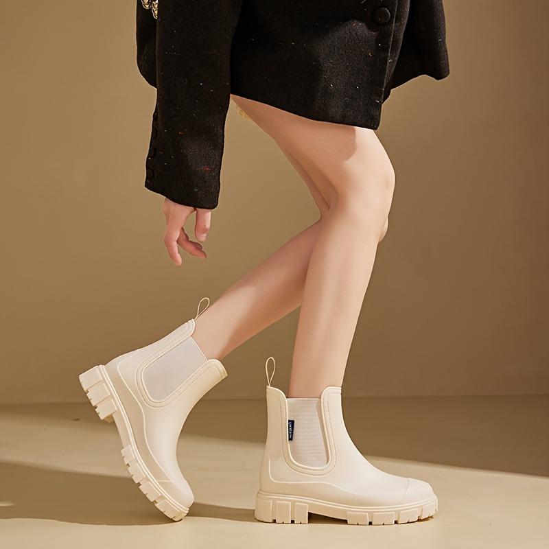 Women's Mid-Calf Rain Boots | Thick Non-Slip Sole, PVC Upper, Casual & Formal Wet Weather Footwear, Rain Shoes, Footwear, Rainy Day Shoes