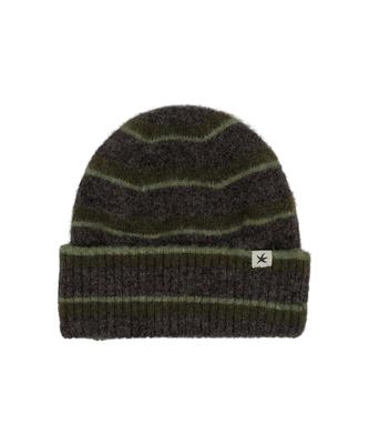 THE COLDEST MOMENT Tcm Mohair Stripe Beanie (Khaki)
