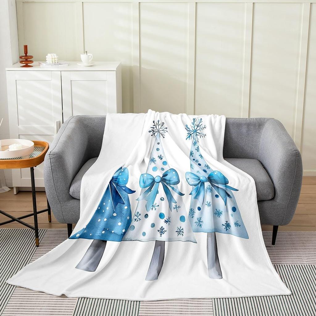 Snowman Winter Holiday Throw Blanket Festive Design for Living Room Decor Gift for Her CozyStyle180x250
