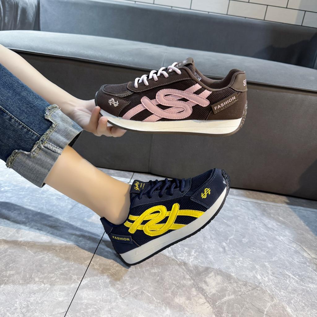 Retro German Training Shoes Women's 2025 Autumn New Versatile Breathable Mesh Casual Platform Sports Forrest Gump Shoes Casual Shoes