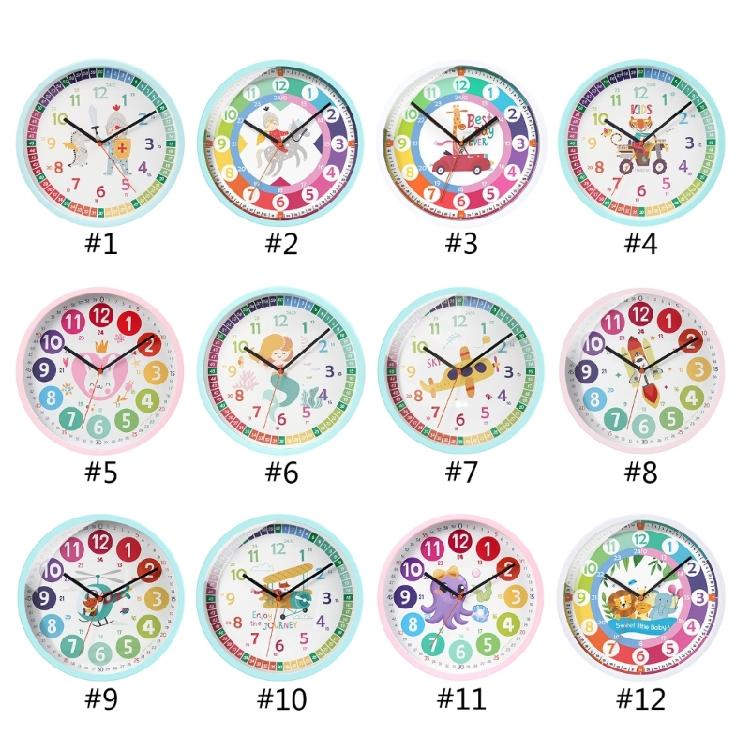 10inch Kids Learnings Clock, Kids Clock for Bedrooms, Playrooms Wall Decors