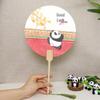 Abanico Cultural de Panda Pintado a Mano Qingxi Yilin
