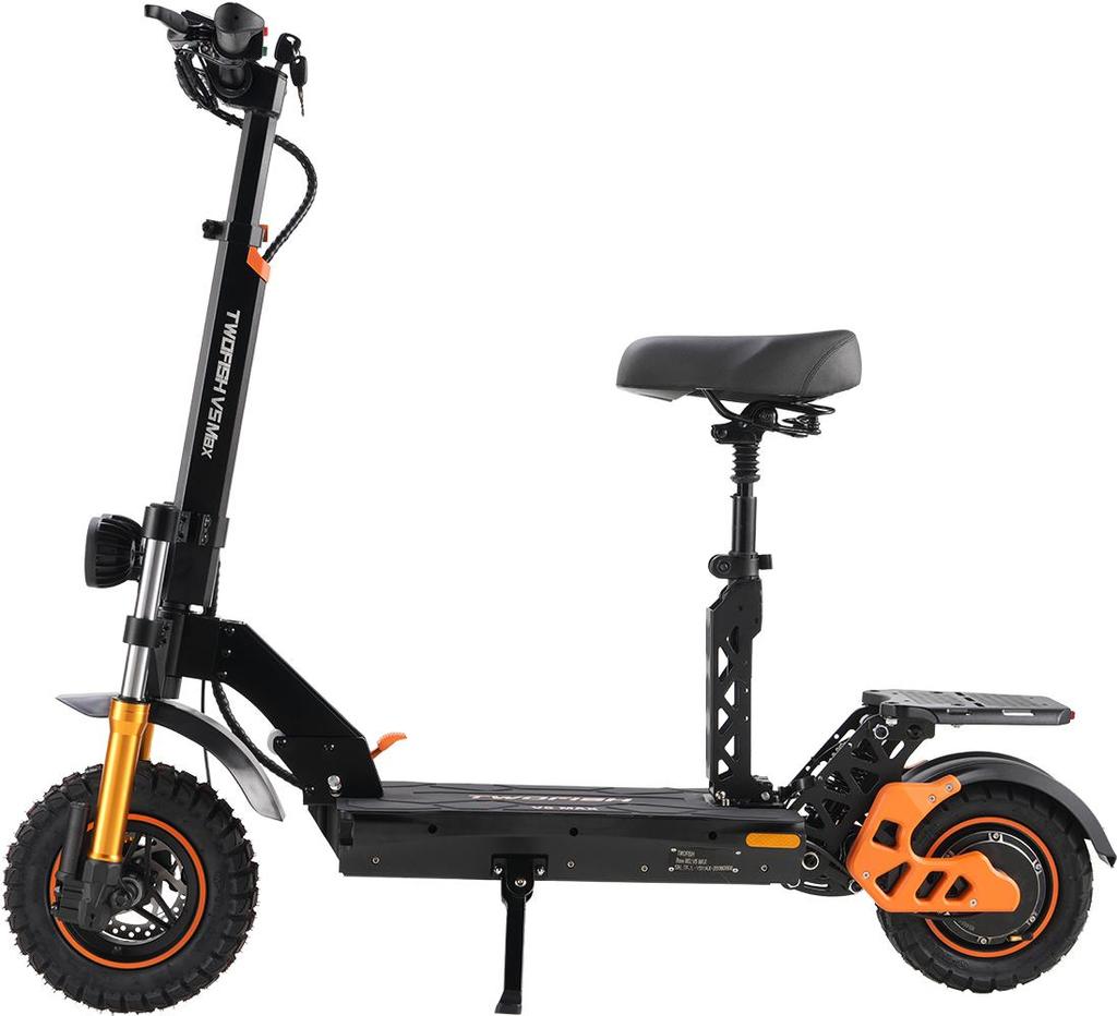 TWOFISH V5Max Terénní elektrická koloběžka 1000W Motor 48V18Ah Baterie 10palcová Terénní Pneumatiky 120kg Nosnost E-koloběžka S Sedadlem