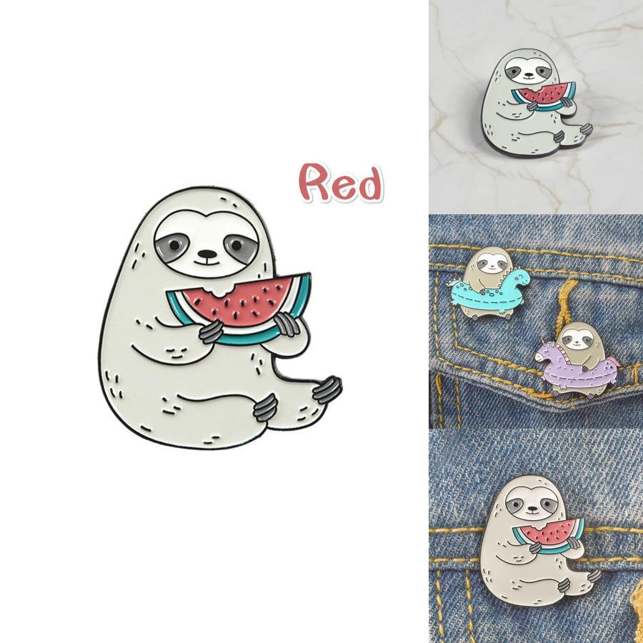 Charming Cartoon Sloth Enamel Pin In Mint Green Ideal For Stylish Lapel Accessories