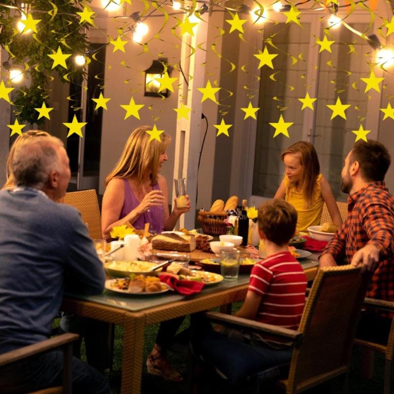 30pcs Elegant Star Hanging Swirls For Festival And Parties Decorations Designed For Easy Installation And Stable Use