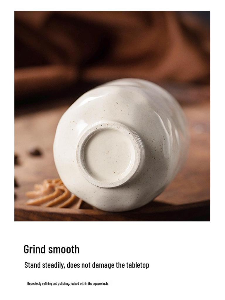 Minimalist Ceramic Espresso Cup with Metal Speckles - Large Capacity Water/Cola Cup