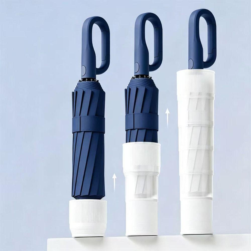 Ergonomic Handle Folding Umbrella Wind-Resistant Anti-UV Umbrella Portable Car Umbrella
