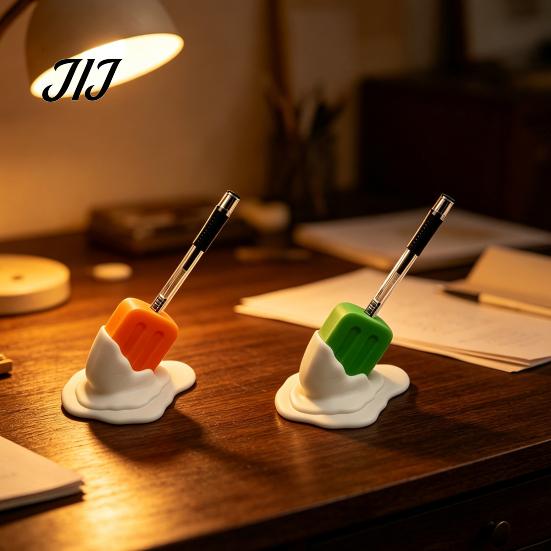 Student Desk Organizer Cute Melting Popsicle Pen Holder, Unique Decorative Stationery Organizer, Durable PLA Container for Office And School Supplies
