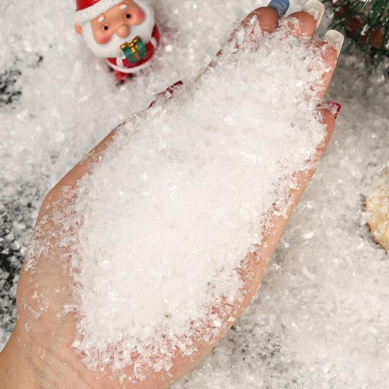 200g Snowflake Powder Summer Christmas Faux Snow Glitter Twinkles Snowflakes Powder Christmas Village Display Decoration Supply