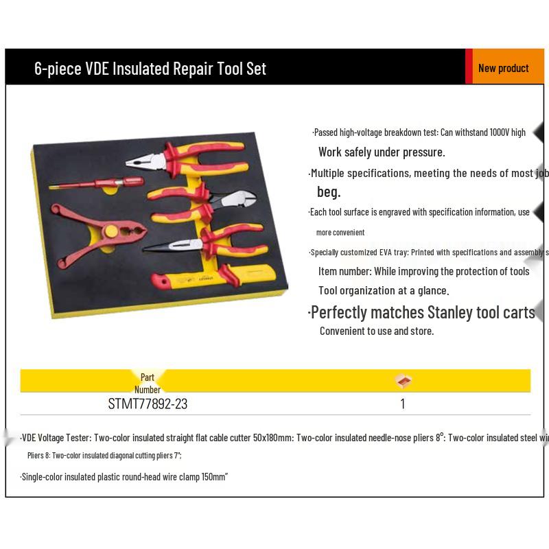 

Набор изолированных рожковых ключей Stanley STMT77892-23 DE