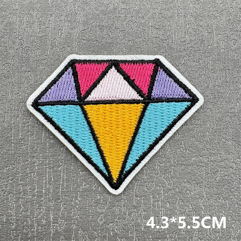 Cartoon Patch Diy Embroidery Patches For Clothing Stripes Badge Letterdice Patches For Jacket Iron On Patch On Clothes
