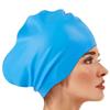 Soft Waterproof Swim Cap Elastic Snorkeling Cap Silicone Swim Headgear  Prevent Chlorine Irritation