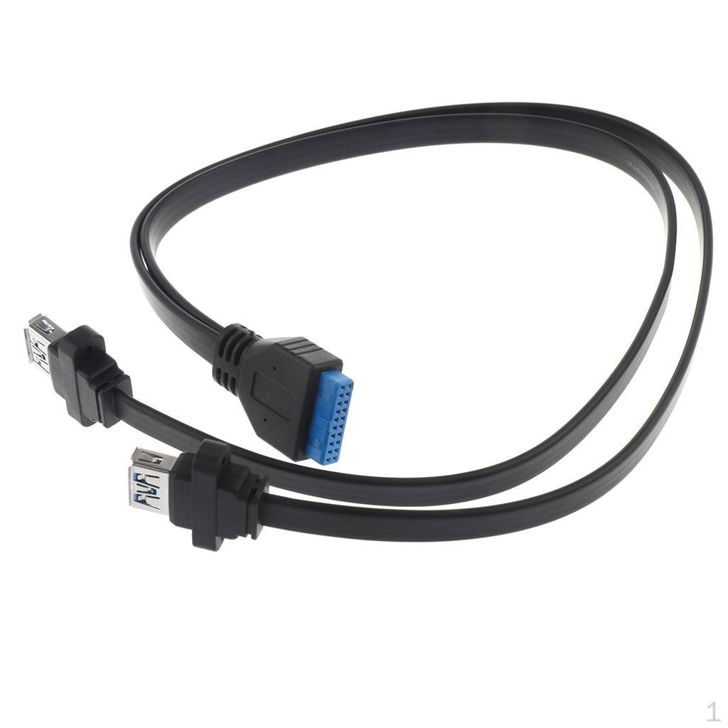 

USB 3.0 20-Pin to 2 Type-A Female Connectors Adapter Y-Cable