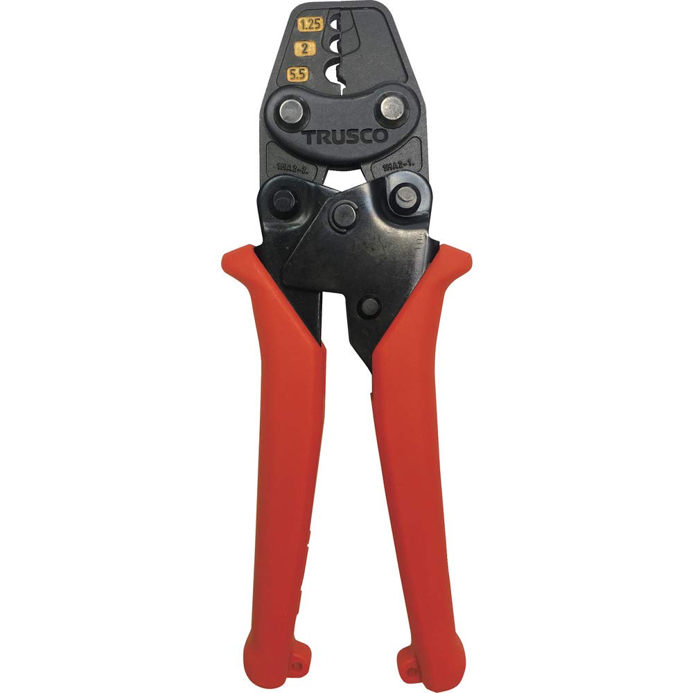 

TRUSCO Mini Crimping Tool (for bare crimp terminals and bare sleeves) 1.25, 2, and 5.5mm, TCP-172