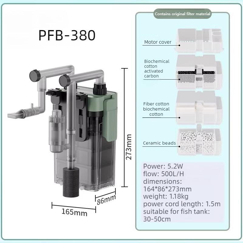 Aquarium Filters Oil Film Removal Silent Hanging Filters Circulation Water Purifier Fish Tank Filter Fishbowl Filter System