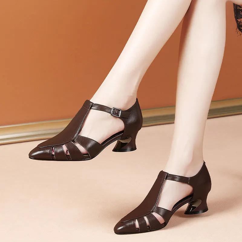

Cresfimix Sapatos Femininas женские милые коричневые лакированные туфли с открытым квадратным каблуком женские модные черные туфли-лодочки A1406b