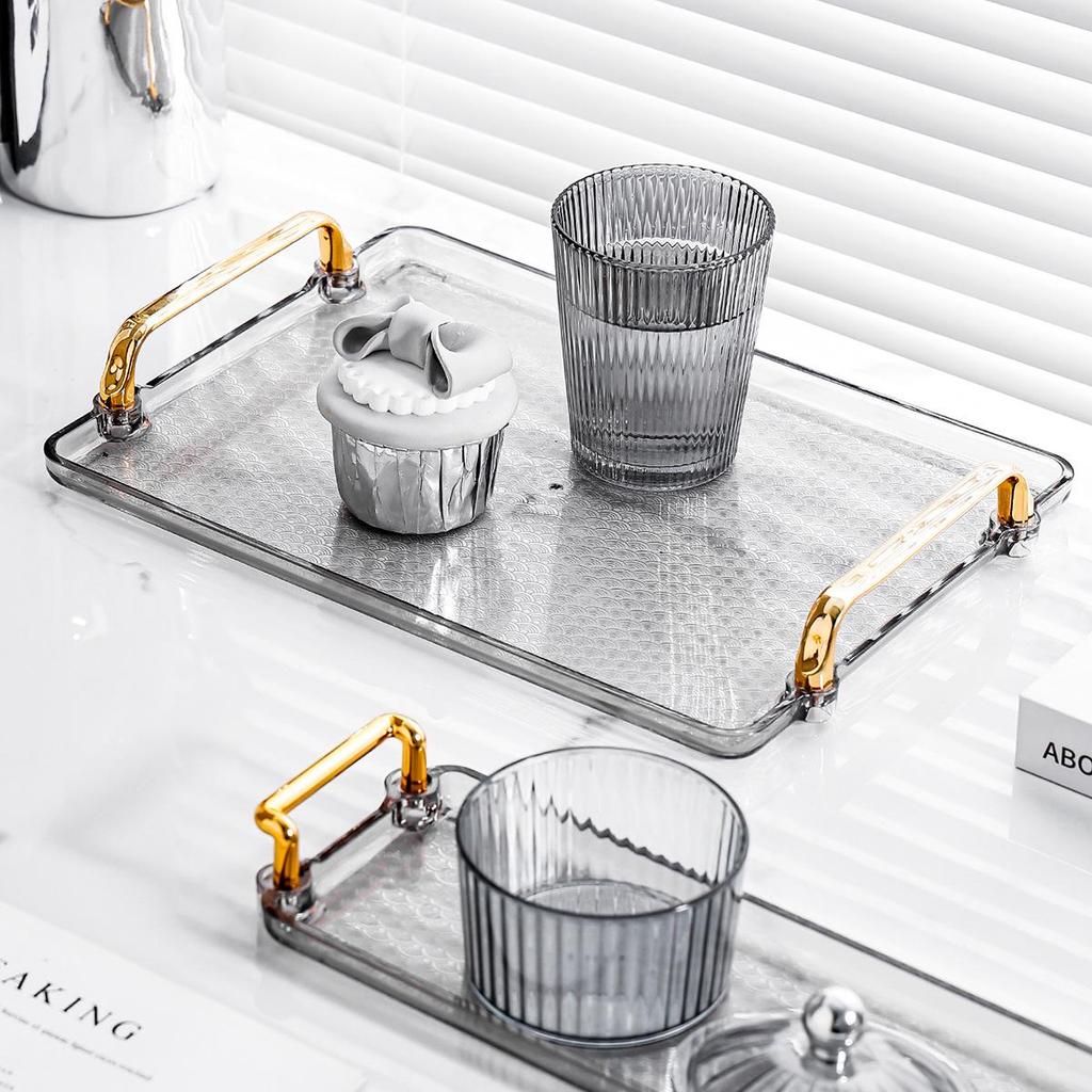 Rectangular Multi-Functional Tray for Snacks, Fruits, and Cups - Simple Style Creative Display