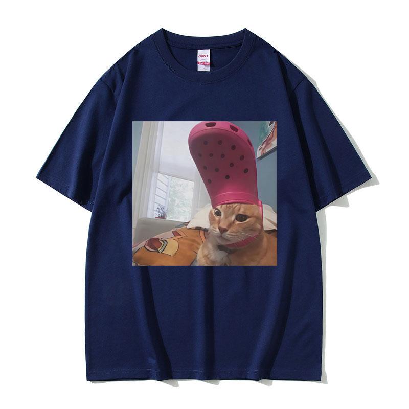 Pantofle Kočka Vtipné Potisk Grafické Tričko Pánské Dámské Módní Letní Streetwear Unisex Ležérní Bavlněné Krátký Rukáv Prodyšný Top