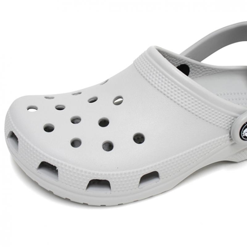 Crocs Sandálias Clogs Públicas Clássicas Cinza Claro 10001 1ft