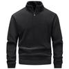 Versatile Autumn/Winter Fleece-Lined Stand Collar Men's Zipper Hoodie, 2025 Trendy European/American Long Sleeve Top.