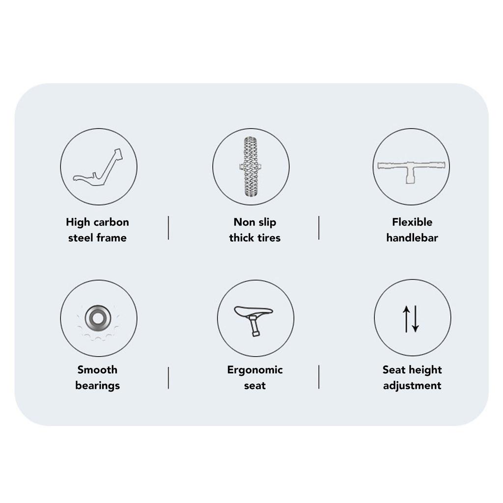 První kolo pro batole pro 2 až 6leté z vysoce uhlíkové oceli, stabilní balanční dětské odrážedlo se 2 koly jako dárek k narozeninám