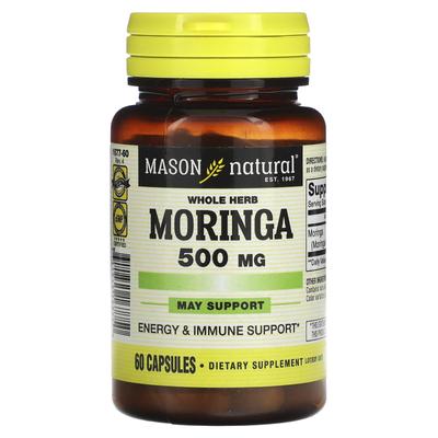 Doğal Bitki Moringa, 500Mg, 60 Kapsül