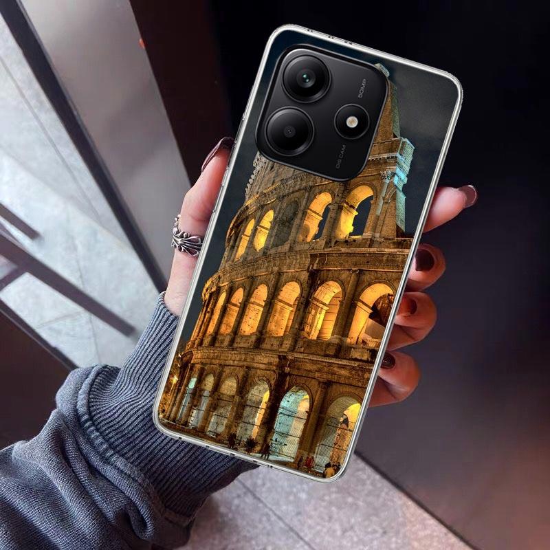 Roman Colosseum Phone Case For Xiaomi Redmi Note 15 14 14S 13 12S 12 Pro Plus 11S 11 10S 10 4G Cover 11E 11T 5G Print Fundas Red