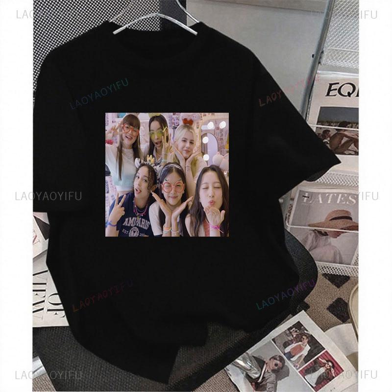 Kpop Vcha Printed Tshirt Kg Kendall Keylee Camila Cheap Material Polyester Short Sleeve Novelty Trend Korean Popular Clothes