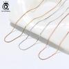 ORSA JEWELS Italian 925 Silver Box Chain Necklace Rose Gold/Gold Plated Silver Necklaces Neck Chains for Pendant SC07-G