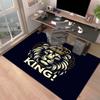 Tappeto Tappetino Stampato con Motivo Leone 1Pz per Soggiorno Camera da Letto Casa Decorazione Divano, Tappetino Antiscivolo Tappetino per Pavimento