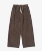 TOFFEE Corduroy Wide Elastic Pants (Brown)